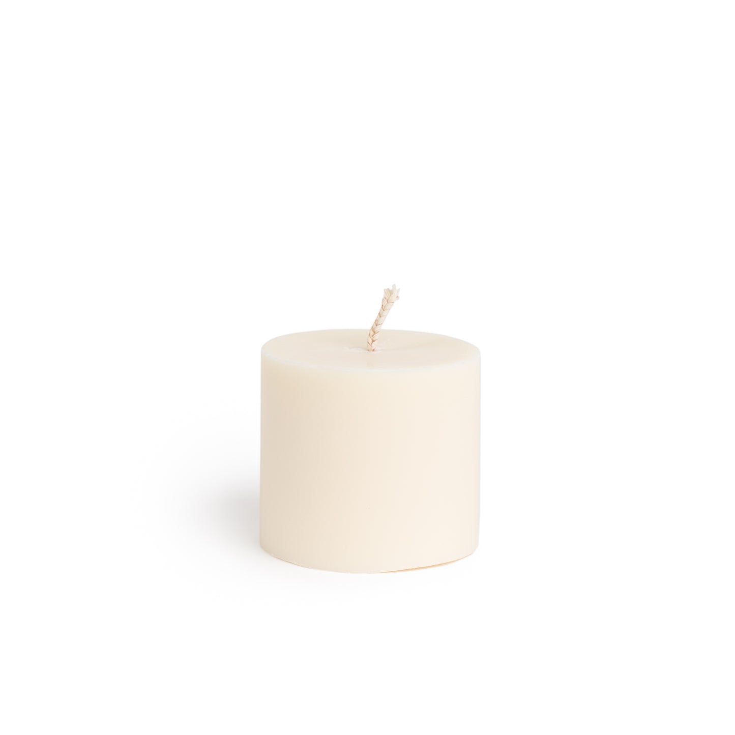 Bougie pilier en cire de colza de forme cylindrique